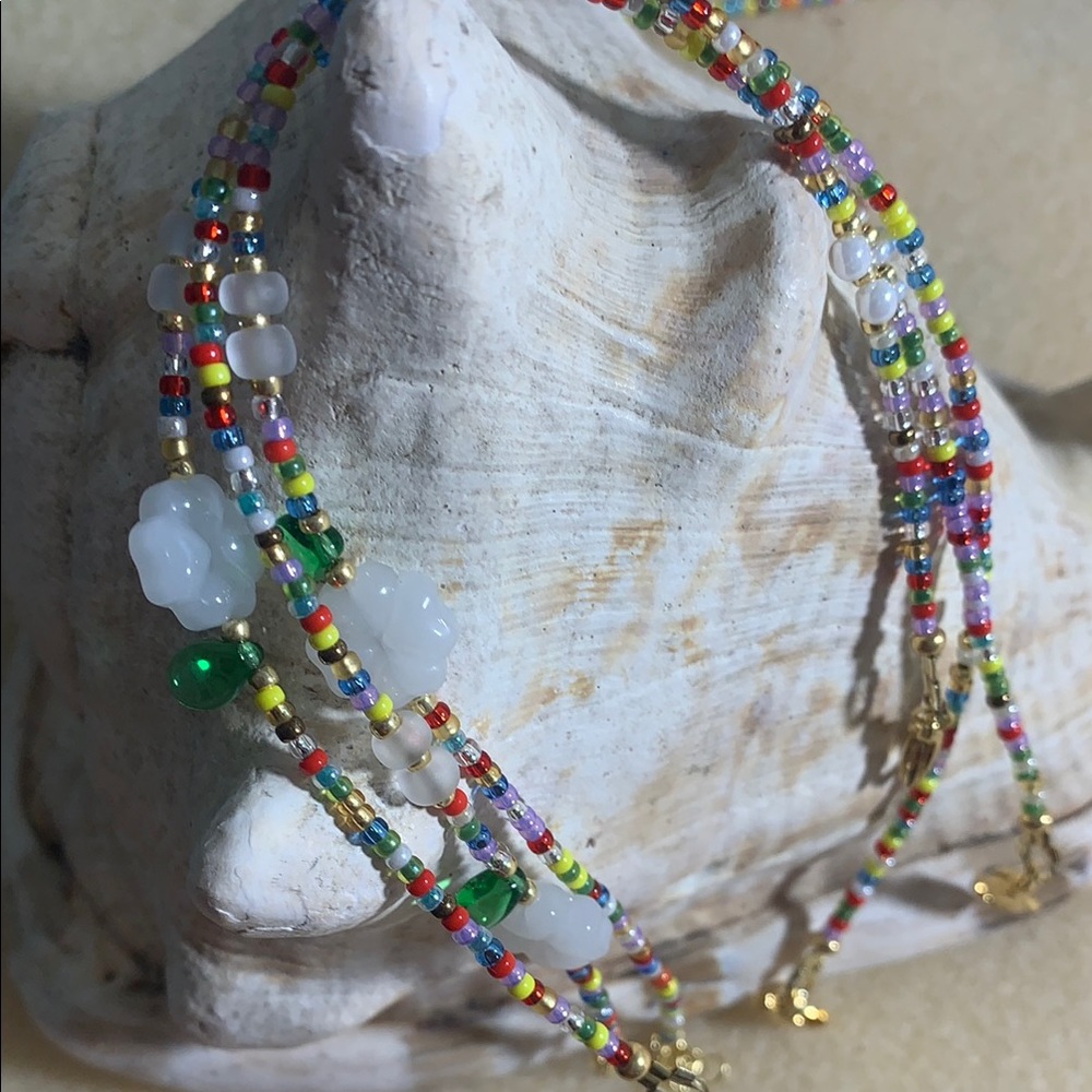 Colorful Beaded Ankle